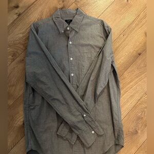 J Crew Gray Button-Up Shirt